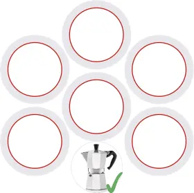 Triplinger 701599835652 Upgraded Sealing Gasket For Bialetti Moka Express 3 Cups Iconic Stovetop Espre