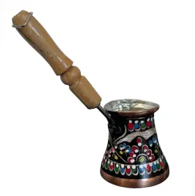 Tureks 689860936379 12 Oz Turkish Copper Coffee Cezve Pot Hand Hammered Turka