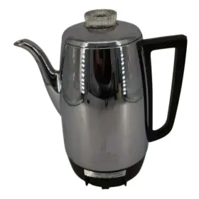 C4580 Universal Coffee Maker Silver Coffeematic Electric Percolator Chrome Euc