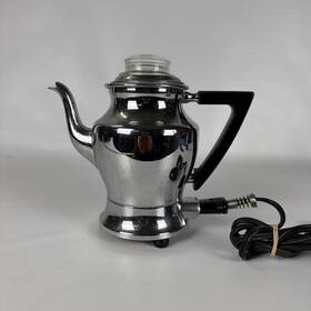Universal Ea-4273 Vintage Electric Coffee Percolator Chrome Teapot Style Usa 350w Tested