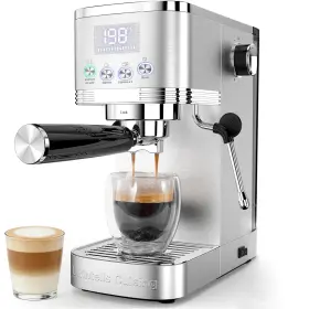 Em5410-us Urintells Cuising Espresso Machine 20 Bar Maker With 12.1 Inch D X 5.7 W 11.8 H Silver
