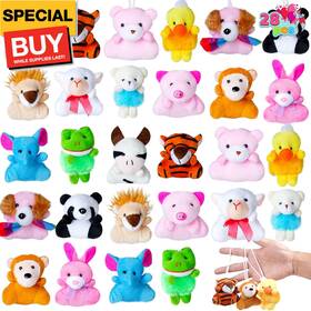 Us Corp M3416 28 Pack Valentines Day Mini Plush Animals Toys With Gift Cards Animal Plus