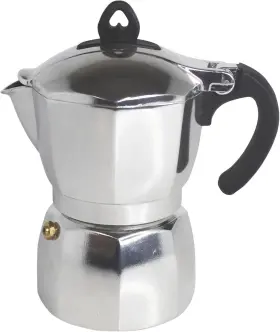 B120-00761 Usa 3-cup Silver Stovetop Espresso Maker With Heart-shaped Knob