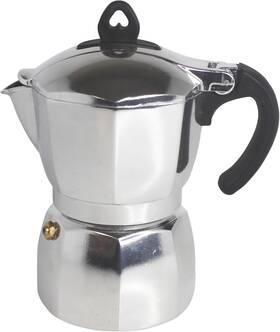 Usa B120-00762 6 Cup Stovetop Espresso Maker With Heart Shaped Knob Silver