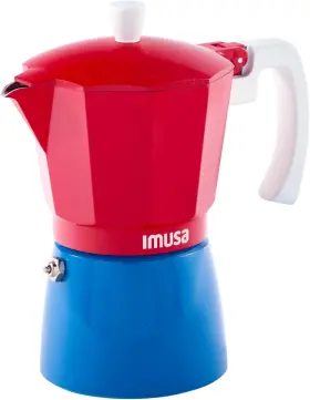 B120-00764 Usa Stovetop Espresso Maker 6 Cup Cast Aluminum Moka Pot Caribbean Colors Edition