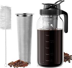 Va1kene 445025043060 Cold Brew Coffee Maker 64oz Iced With 304 Stainless Steel Filter