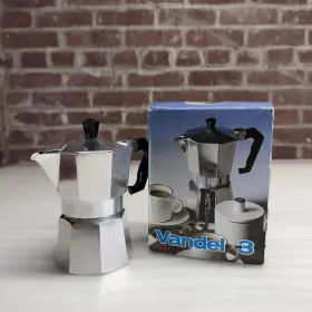 20-4042 Vandel Vintage 3 Cup Espresso Coffee Maker Pot Stovetop Italy
