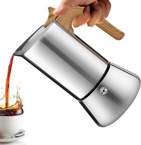 Vaolvpant 313047776716 4 Cup Moka Pot Thickened 304 Stainless Steel Stovetop Espresso Coffee Maker