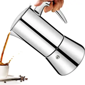 Vaolvpant 445021486434 Thickened 304 Stainless Steel Moka Pot 4 Cup Stovetop Espresso Maker Italian