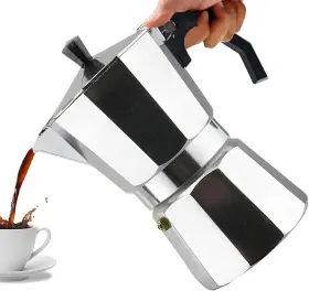 Vaolvpant 445049366381 9 Cup Aluminum Moka Pot Classic Stovetop Espresso Coffee Maker 450ml 15oz