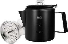 Vaolvpant 711181664379 No Coating 6 Cup Percolator Coffee Pot 304 Stainless Steel Moka Stovetop Esp