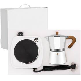 Vaolvpant Cup-2in1 2-in-1 Aluminum Moka Pot Set With Electric Stove Classic Stovetop Espresso Co