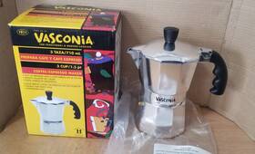 Vasconia 5034721 Espresso Stovetop Coffee Maker 3-cup Open Box