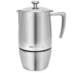 Veohome 760289371419 Stovetop Espresso Coffee Maker - 10 Cups 500ml Multi-stove Stainless Steel Inch