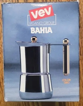 Vev Vigano 000624082064 Bahia Italian Moka Espresso Coffee Maker Design Italy 1 Cup Solo