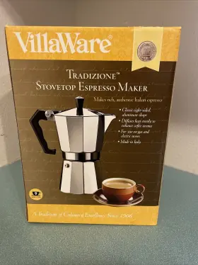 V003-41609 Villaware Stovetop Espresso Maker Made In Italy. New Box