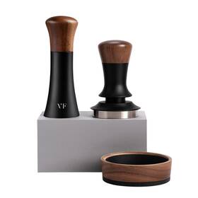 Vin Fresco 850052019327 Espresso Accessories Kit For 54mm Portafilter Premium 54 Mm Black And Walnut