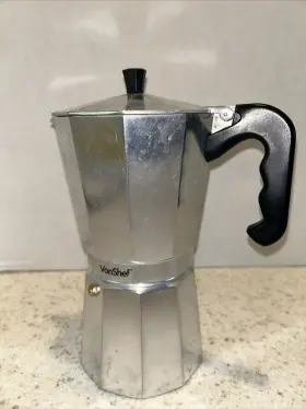 Coffeemaker-wooden-black-6cup Vonshef Italian Coffee Maker Espresso Pot 6 Cup
