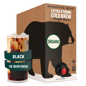 Wandering Bear 705353382376 Straight Black Organic Cold Brew Coffee On Tap 96 Fl Oz - Extra