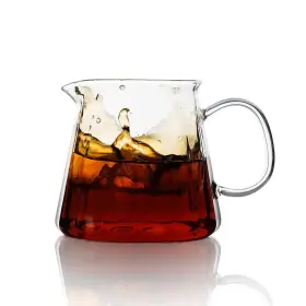 Watchget 972001181818 Glass Coffee Carafe 500ml Pour Over Server Heat Resistant Borosilicate