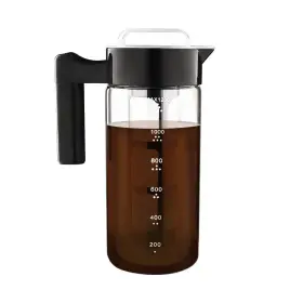 Watchget 972001184123 Cold Brew Coffee Maker 44oz Borosilicate Glass Iced And Tea Infu