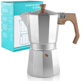 Wedrink 738629449176 Stovetop Espresso Maker Aluminum Moka Pot 9 Cup-15.2oz Cuban Coffee