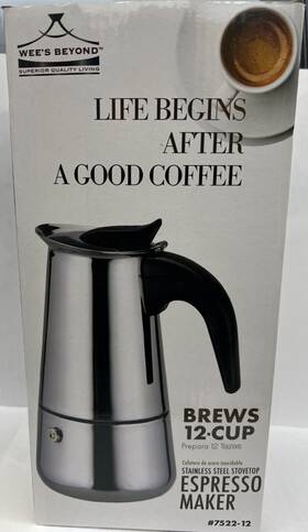 Wee S Beyond 847889026161 Espresso Maker Stovetop 12 Cup