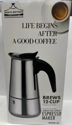Wee S Beyond 847889026161 Espresso Maker Stovetop 12 Cup