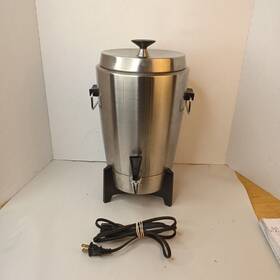 West Bend 7210e Stainless Steel 30 Cup Coffee Maker Percolator Vintage