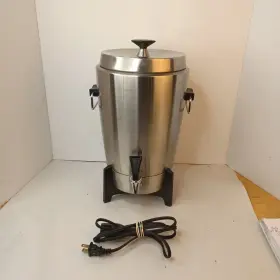 7210e West Bend Stainless Steel 30 Cup Coffee Maker Percolator Vintage 7210e West Bend Stainless Steel 30 Cup Coffee Maker Percolator Vintage