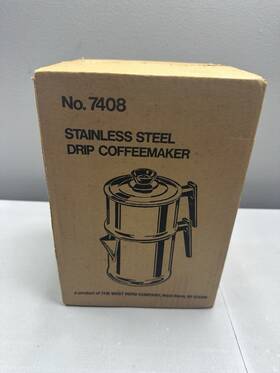 West Bend 7408 New Vintage Stainless Steel Drip Coffeemaker #7408 Usa Made Rare