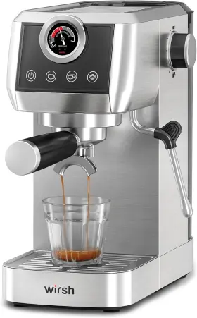 Cm-1665 Wirsh Espresso Machine 20 Bar Semi-automatic Maker Silver/black