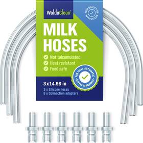 Woldoclean 9991 Milk Hose Set For Jura Fully Automatic Coffee Machines - With 3x 38cm Clear