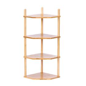 Woofawn Tjj-2001 Expandable Bamboo Corner Shelf For Cabinet - 6.7 Inch H 4 Tier Natural