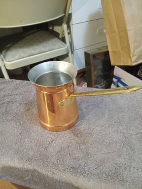 World Market I' M Don' T Turkish Copper Ibrik Greek Coffee Pot Stovetop -