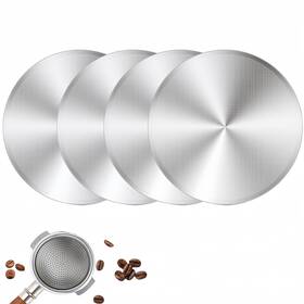 Wqhlongbo 607612927734 4 Pack 53.3mm Espresso Puck Screen Reusable Coffee Filter Silver