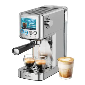5119 Xixubx Espresso Machine 20 Bar With Milk 12.5 Inch D X 6.2 W 12.6 H Silver
