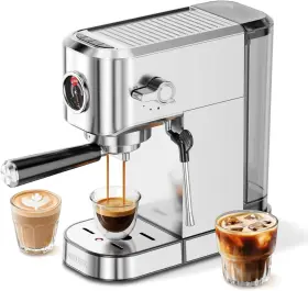 Cm5200 Xixubx 20bar Espresso Machine Compact Maker With Milk Frother Silver