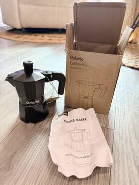Yabano Kd01 Black Moka Pot Espresso Coffee Maker Manual Portable