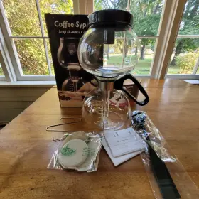 Yama 711467465085 Sy-8 Glass Siphon 8 Cup Stove Top Coffee Maker 40 Ounce New In Box