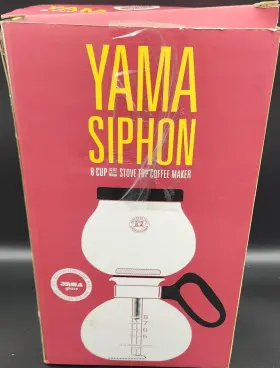 Yamsy8 Yama Glass 8 Cup Stovetop Siphon Coffee Maker 24oz Borosilicate Nob