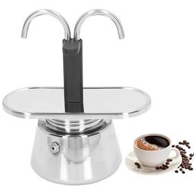 Yihaossing Moka-pot01 Stainless Steel Mini Moka Pot 2 Cup 100ml Spresso Maker Dual Pipe