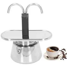 Moka-pot01 Yihaossing Stainless Steel Mini Moka Pot 2 Cup 100ml Spresso Maker Dual Pipe