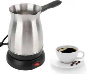 Yoidesu 445021317387 Turkish Coffee Maker 600ml Warmer Pot With Ergonomic Handle Sta