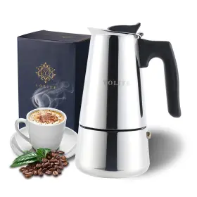Yolife 414736840281 Stainless Steel Stovetop Espresso Coffee Maker 4-cup 1cup 50ml/1.7oz 3 Inch