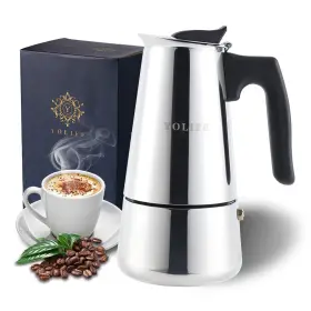 Yolife 650226991059 Stovetop Espresso Maker Italian Moka Pot 6 Cups/ 300 Ml/10 Oz Cup 50ml