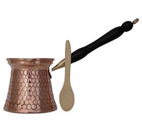 You Deserve Better 689530955945 Ydb Copper-kcp Series-large 15.2floz-turkish Greek Arabic Coffee Pot With Woo