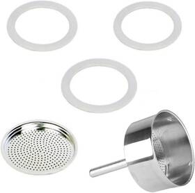 Yuecy Yc016 5pcs Moka Pot Coffee Replacement Parts - 3pcs Silicone Gaskets 1pcs 6cup