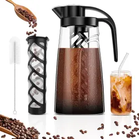Y-cbc-01 Yurick Cold Brew Coffee Maker 70 Oz 2100 Ml Bpa Free Tritan Pitcher Iced Black