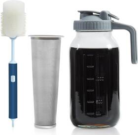 Zamron 744110743821 Cold Brew Coffee Maker 64oz Food Grade Glass Pitcher Strong Sealing Co